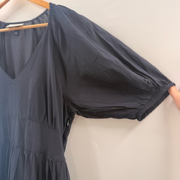 NWOT Puff Sleeve Lightweight Cottagecore A-Line Maxi Dress Navy Universal Thread - Picture 5 of 11
